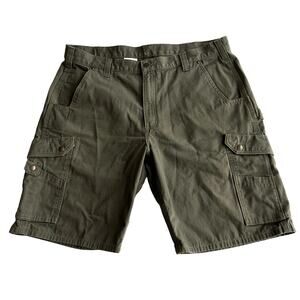 Carhartt EUC Rugged Flex Ripstop Cargo Work Shorts Color Basil 40 waist